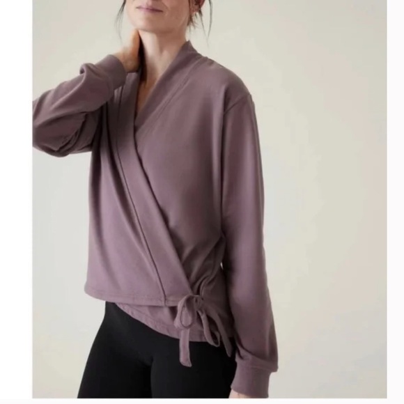 Athleta Other - Athleta Yoga front Tie Sweatshirt, Retroterry, Purple, Size M